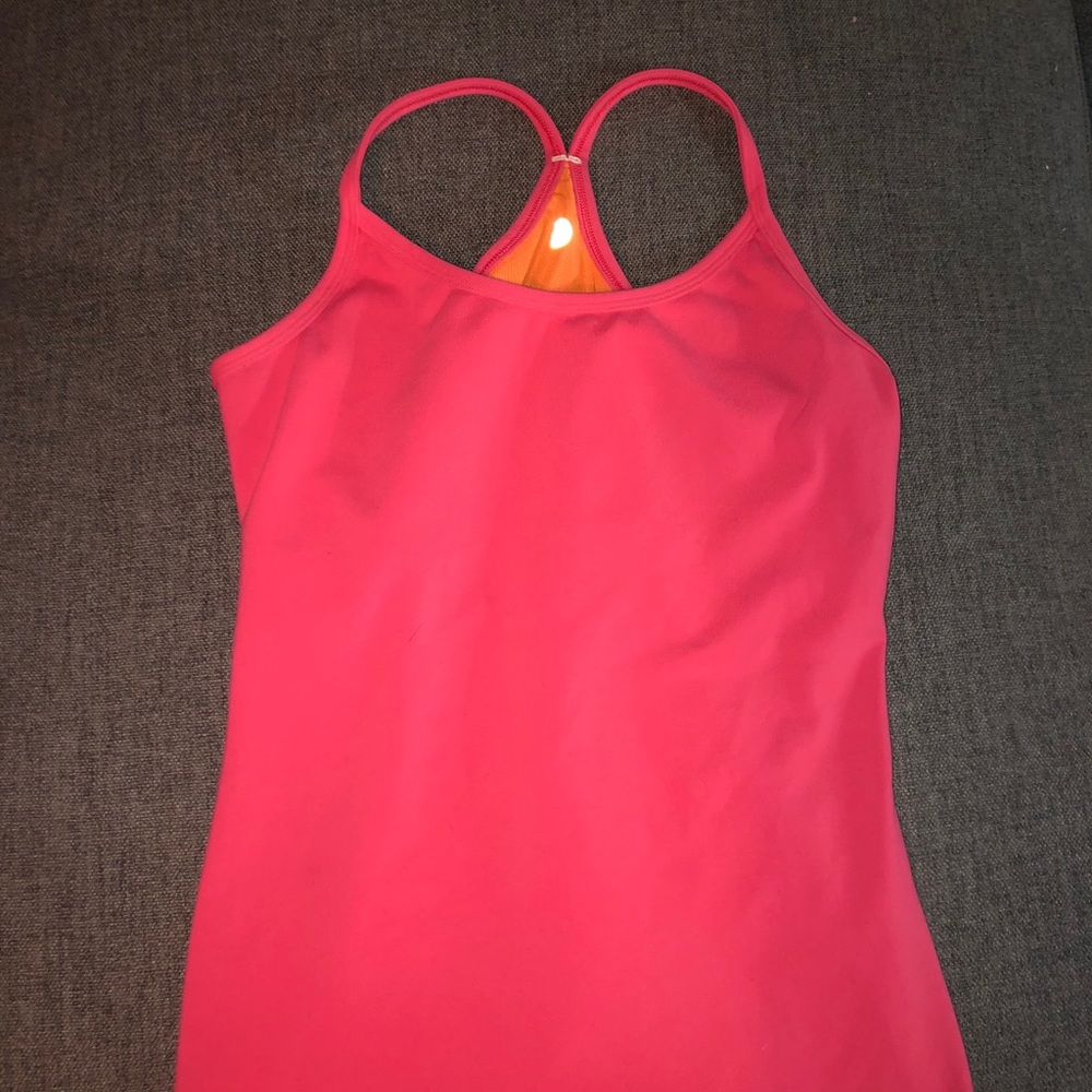 Pink lululemon tank top